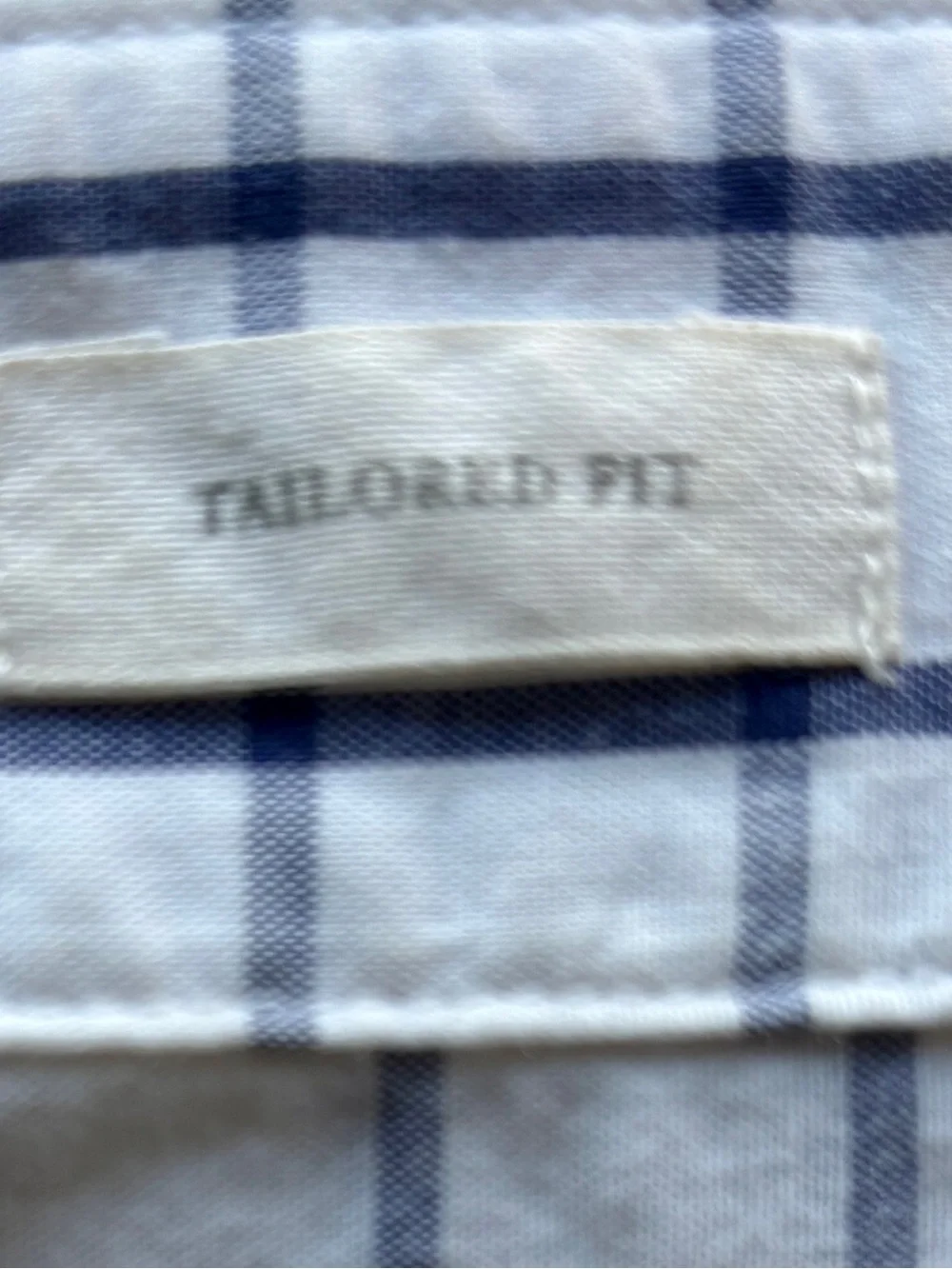 Men's J Crew 100% Cotton White & Navy Large Check Button-Up Shirt - Size XS